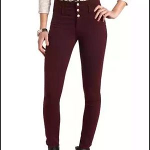 Maroon skinny jeans